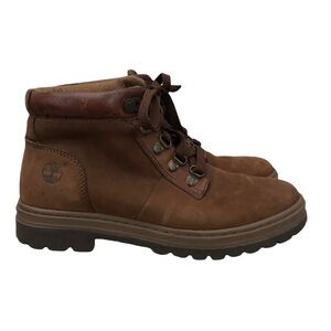 Timberland Dark Brown Leather Lace Up Hiking Boots 8.5